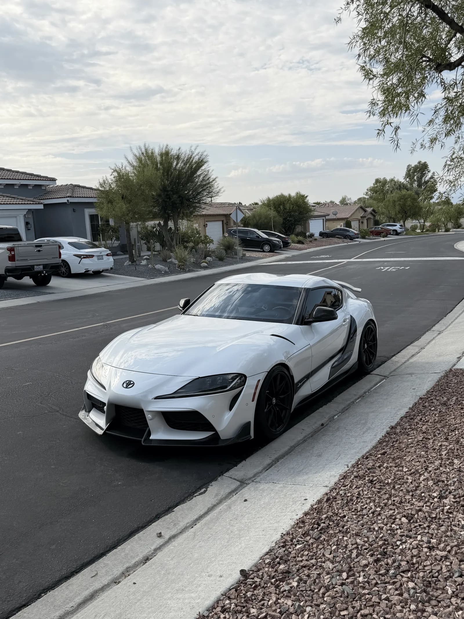 White Toyota Supra after a Full Detail